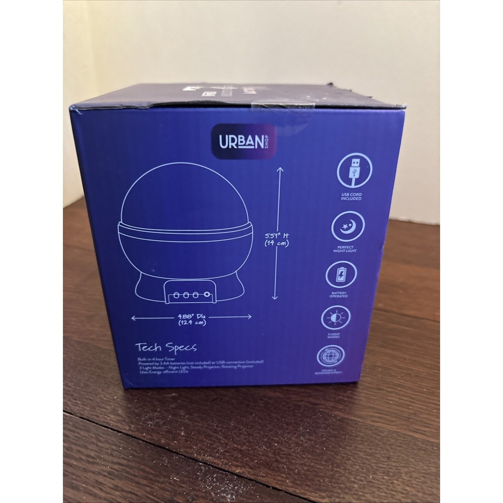 Urban Shop UNICORN LED PROJECTOR, Color Effects, Rotating, Timer, New In Box - Picture 2 of 6